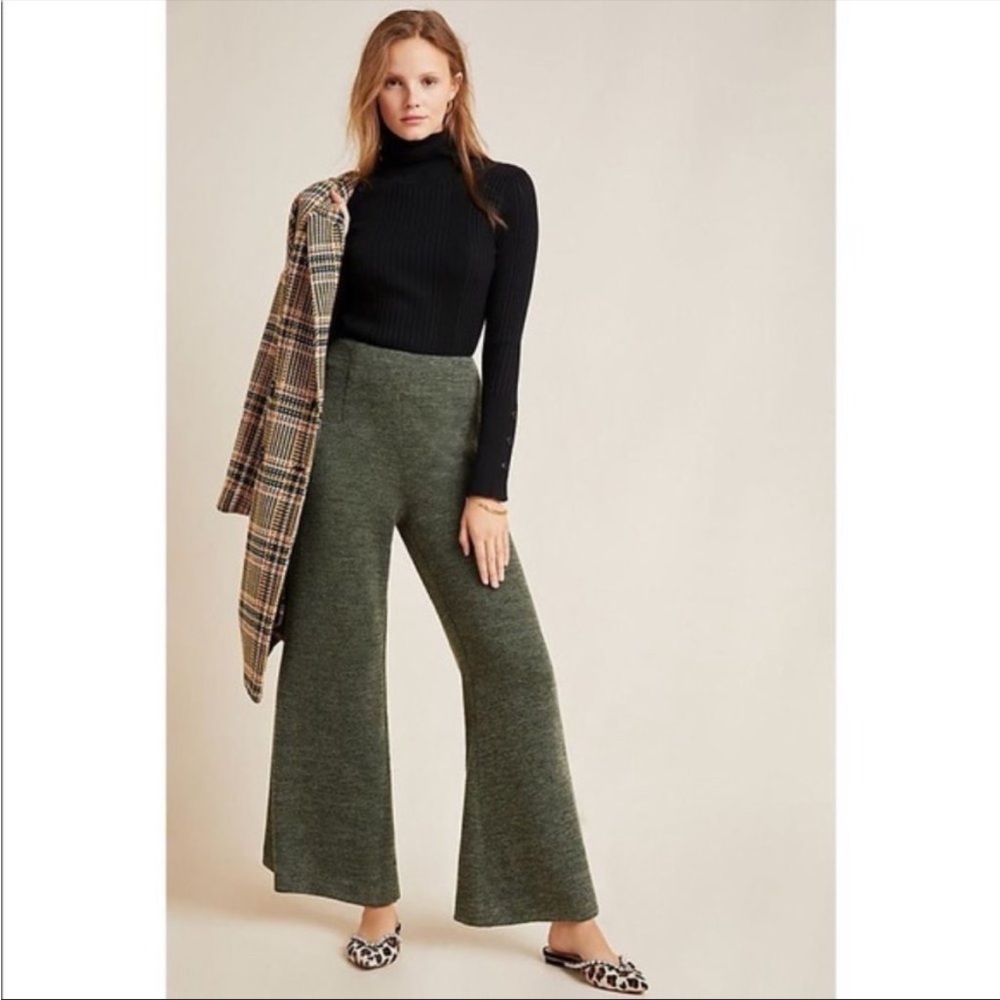 Anthropologie Jessy B knit wide leg pants